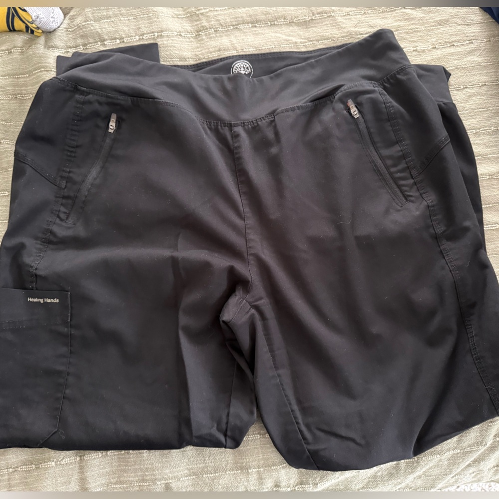 Healing Hands Black Scrub Trousers